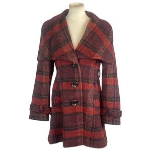 Woman’s Fleet Street LTD plaid peacoat size M